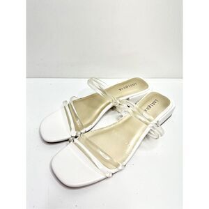 Indigo rd. Women Size 7 Clear‎ White Slide Block Heel Sandals